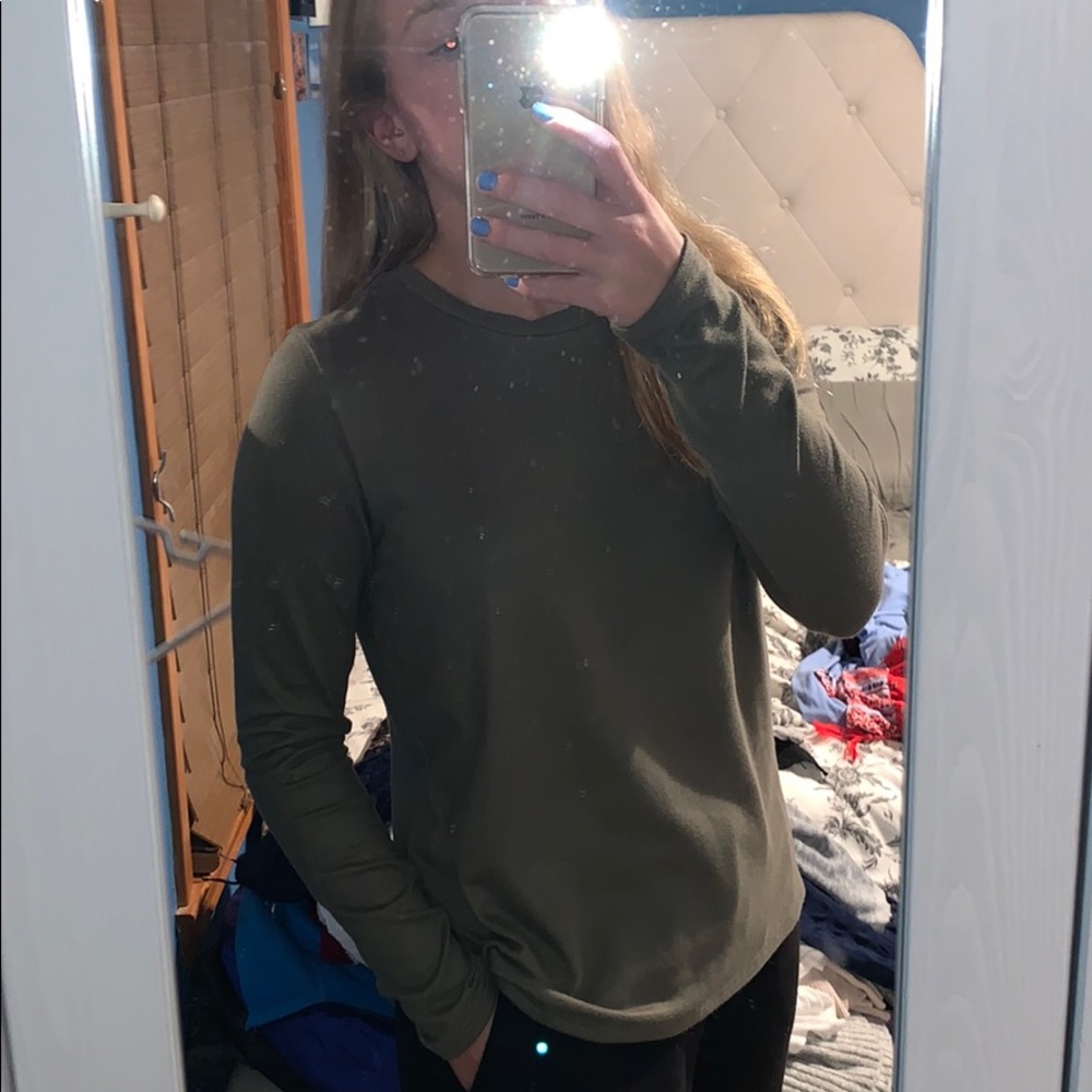 Plain green sweater